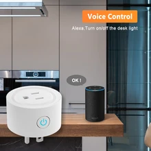 Timing Function Remote Control Power Socket 10A Smart Plug US Wifi American Outlet For Alexa Google Home Tuya Smartlife App