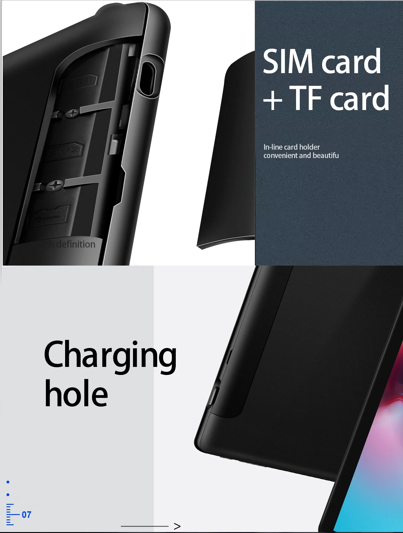 10.1 Inch Android 9.0 Tablet - Octa Core, Phone Call, Google Play, 4GB RAM, 64GB ROM, WiFi, Bluetooth, Type-C, Pad 2023 Description Image.This Product Can Be Found With The Tag Names Computer Office, Tablets