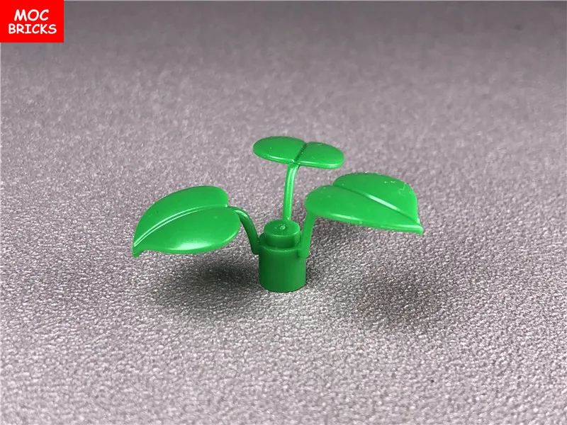 10 шт./лот MOC кирпичи стебель цветка растения 1x1x2/3 с 3 большими отсеками 6225