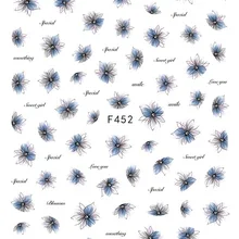 Ультратонкие маникюрные наклейки для ногтей, наклейки для ногтей, роспись ногтей, японские Искусственные цветы F452