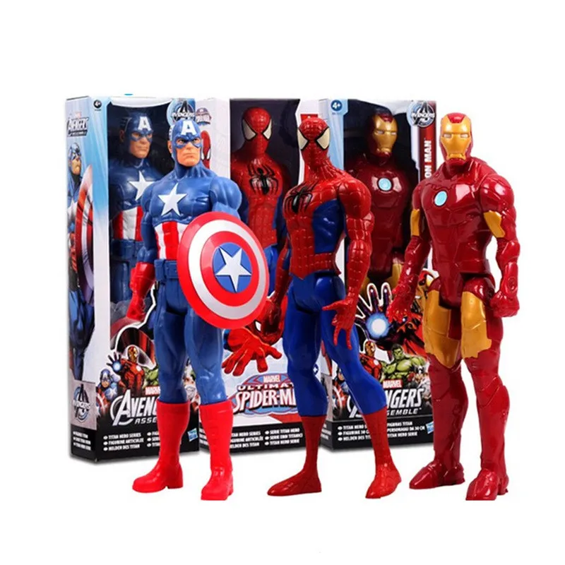 Marvel Avengers 4 Endgame 30cm Superhero Doll Hulk Iron Man Captain America  Thor Wolverine Figurine d'action Jouet éducatif Cadeau pour enfants