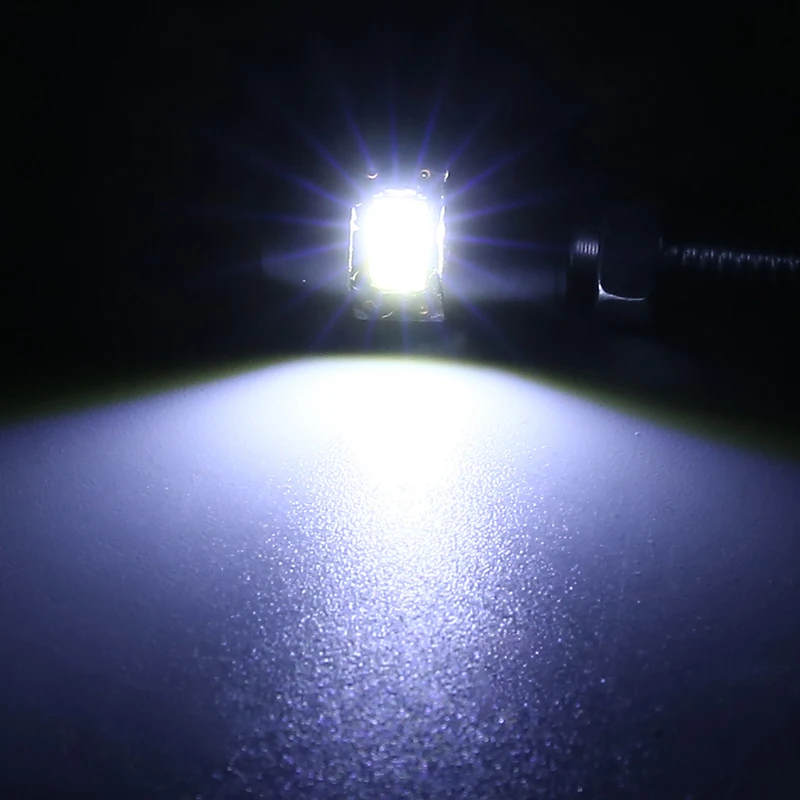 2PCS Motorcycle Number License Plate Lights 12V LED Auto Tail Front Screw Bolt Number Lamp Bulbs White Universal for Motorbike