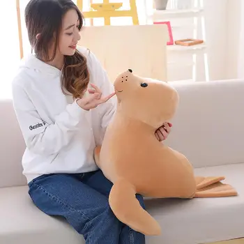 

Cute Marine Cartoon Plush Seal Animal Stuffed Doll Hug Throw Pillow Toy Kids Girls Boys Birthday Gift