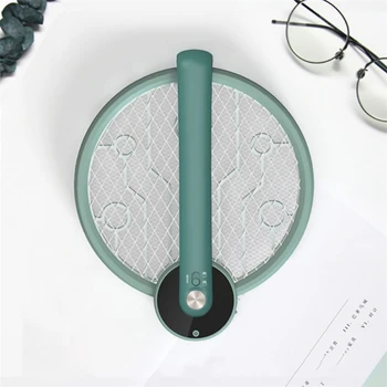 

2200V Electric Insect Racket Swatter Zapper USB 1000mAh Rechargeable Mosquito Swatter Kill Fly Bug Zapper Killer Trap Foldable