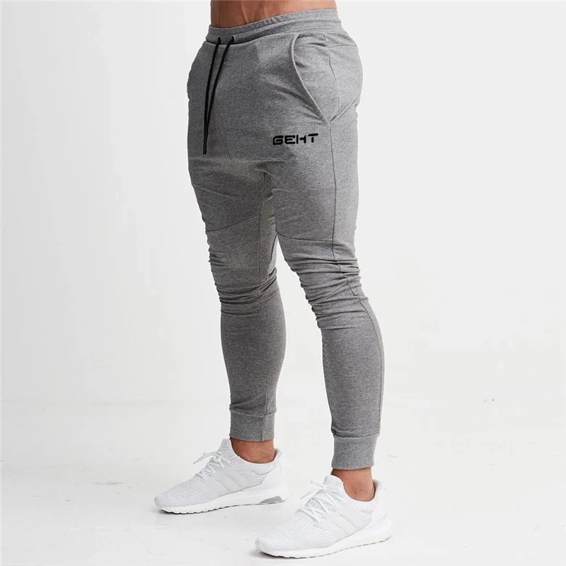 2024 GEHT brand Casual Skinny Pants Mens Joggers Sweatpants Fitness Workout Brand Track pants New Autumn Male Fashion Trousers 3