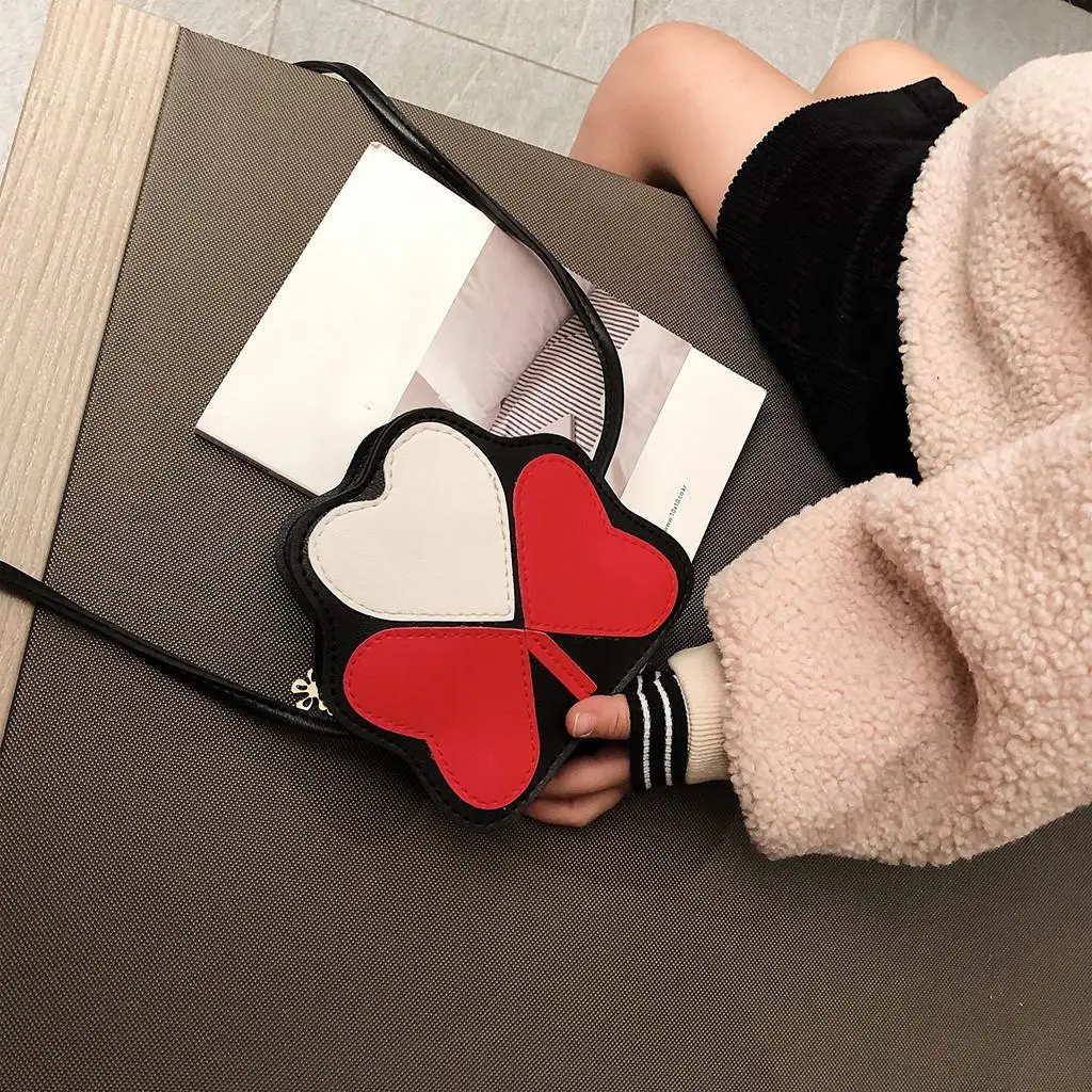 2019 Girl Backpacks Coin Purse Handbag Children Wallet Small Kids Shoulder Handbag Crossbody Purse Money Baby Heart Bags 823