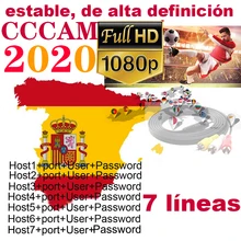 Cccam 2020 stable cccam line for Europe spain Cccam clines Satellite HD TV Receiver Support Ccams WIFI FULL HD DVB-S2 V7