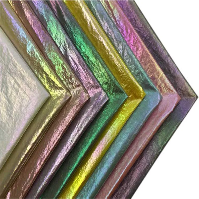 

1 Yd мягкая Радужная градиентная блестящая ткань, украшение для свадебной вечеринки, швейная Солнцезащитная одежда, пуховик, ручная ткань для творчества