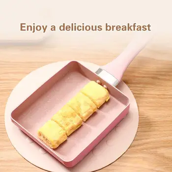

Nonstick Frying Pans Square egg pan Flat Bottom Non-stick Pan Suit For Induction Cooker Kitchen dining room supplies #1017