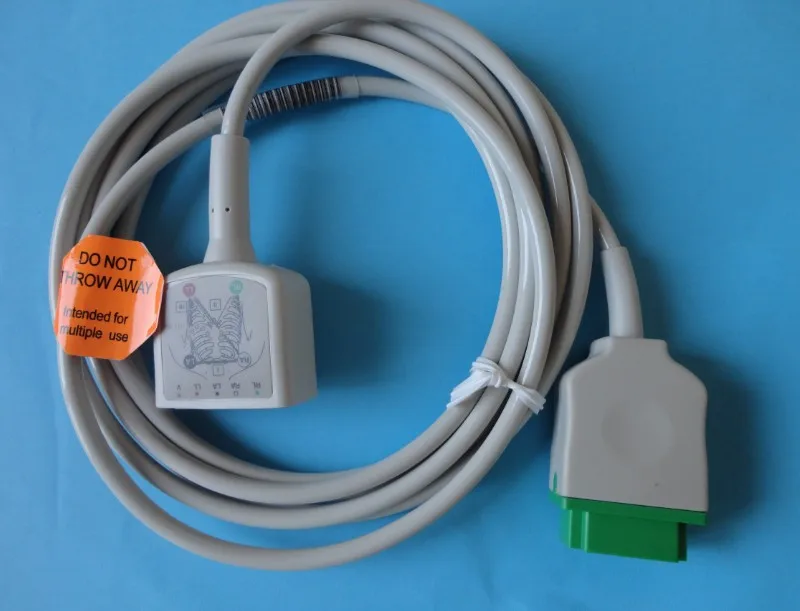 

GE ECG кабель, провод для GE DASH2000 3000 4000 1800 2500 ECG монитор