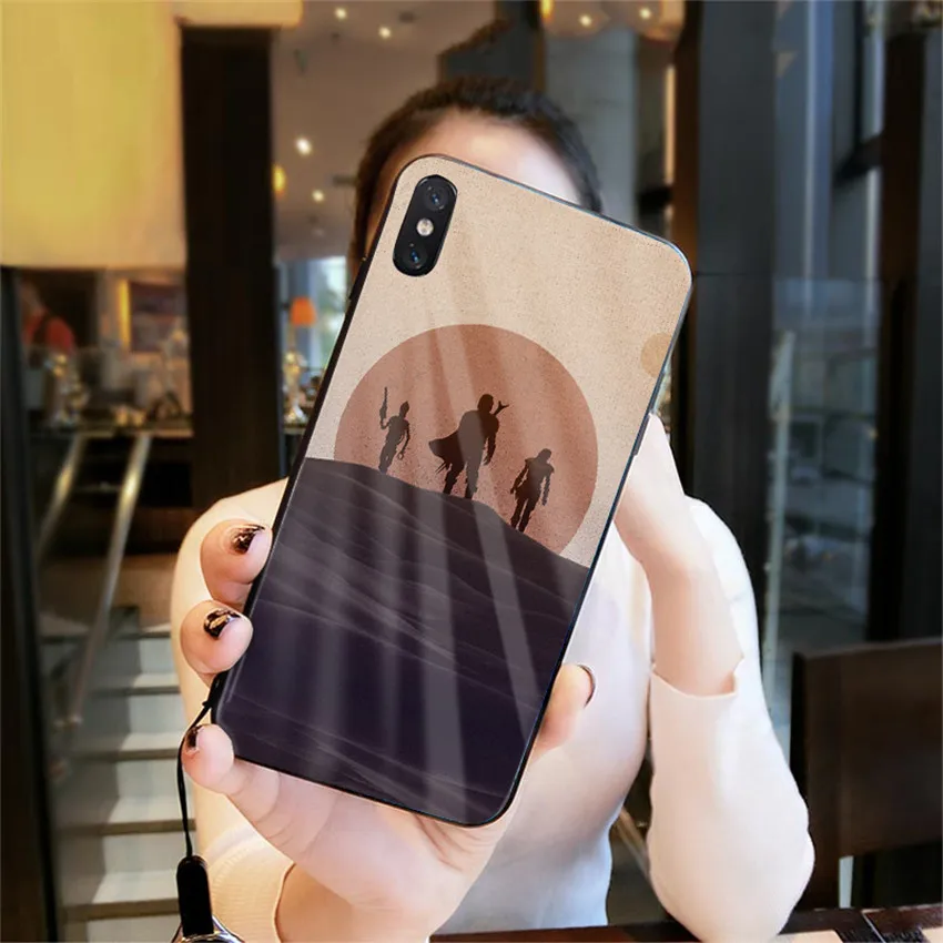 Милый мандалорский ребенок йода чехол для телефона для iPhone 11 pro X XR XS Max 8 7 6s Plus для samsung s8 s9 закаленное стекло черный чехол