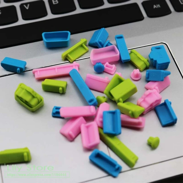 for lenovo toshiba MSI HP asus dell acer Colorful Silicone PortPlugs Dust Plug for PC lapto PC computer Ports from Dirt Dust 5