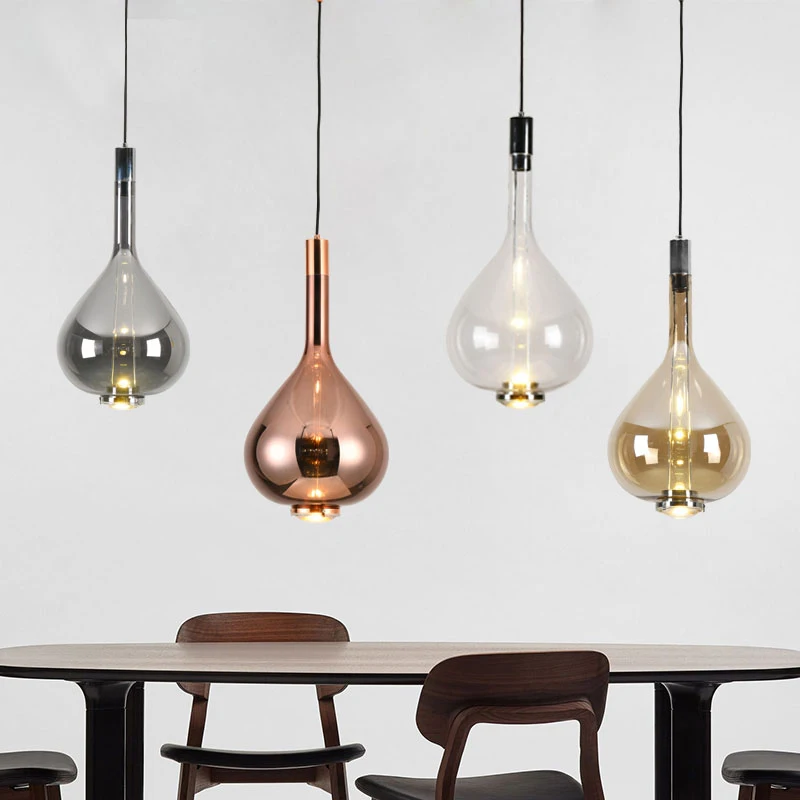 

hanging lamp luminaria pendente glass restaurant LED pendant lights lustre pendente industrial lamp luminaire suspendu