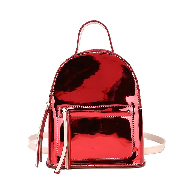 patent leather mini backpack