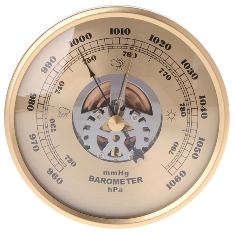 108 мм настенный барометр перспективный Круглый циферблат воздушная Метеостанция MmHg/HPa