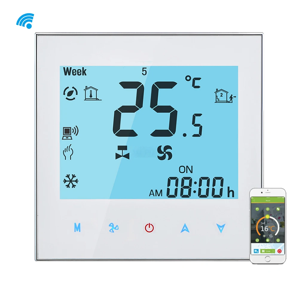 

WiFi Smart Control Thermostat Temperature Controller Central Air Conditioner WiFi Thermostat for Home Android Ios Mobile Control