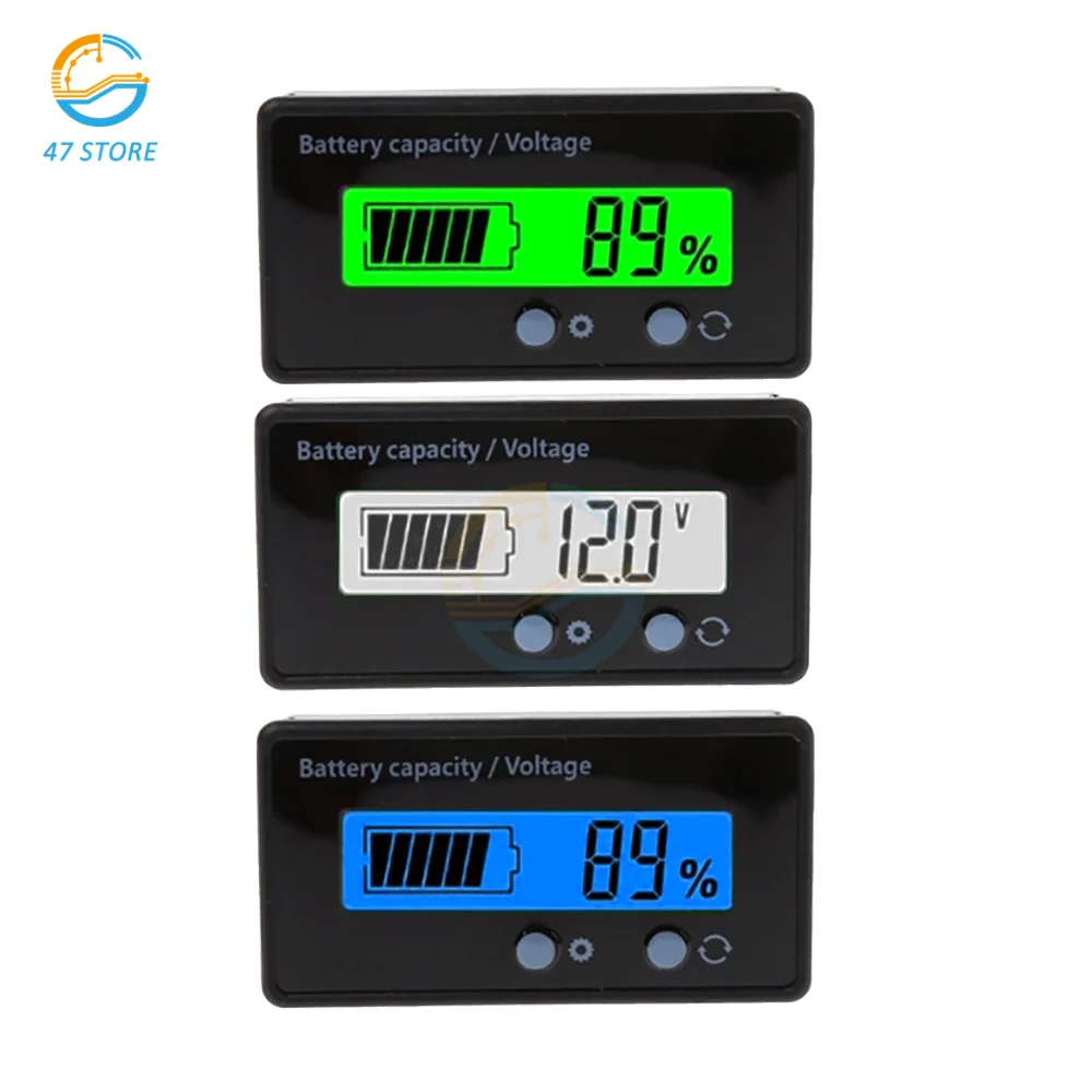 7-100V 6-73V 12V 24V 48V Lead Acid Lithium Battery Capacity Indicator Car Motorcycle Digital Voltmeter Voltage Tester Meter Tool |