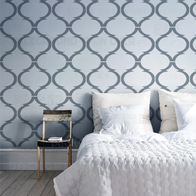 Stencil Stencils Mandala For Walls Large Furniture Template Paint Big Tile Niche Wall Patterns Templates Decorative Pattern S008 afbeelding