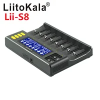 Caricabatterie LiitoKala lii-S8 Li-ion 3.7V NiMH 1.2V Li-FePO4 3.2V IMR 3.8V caricabatterie per 18650 26650 21700 26700 AA AAA