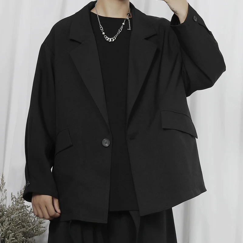 

Men's Suit Coat Spring And Autumn New Dark Mature Original Wind Base Fashionable Casual Versatile Loose Large Size Coat