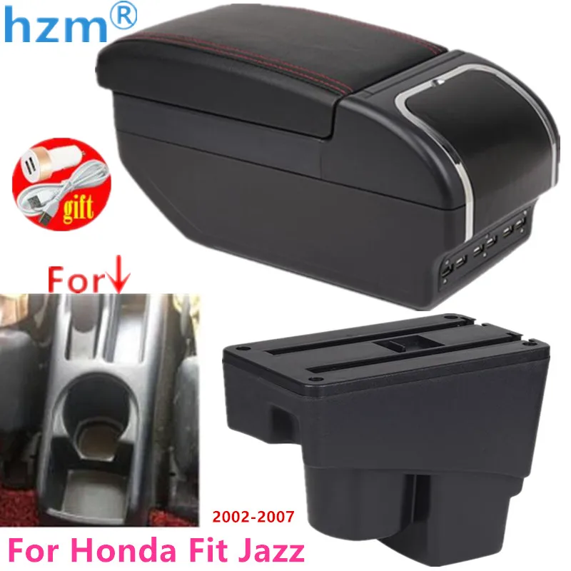 Подлокотник для Honda Jazz подлокотник Fit 1 автомобильный 2003-2007 ящик хранения