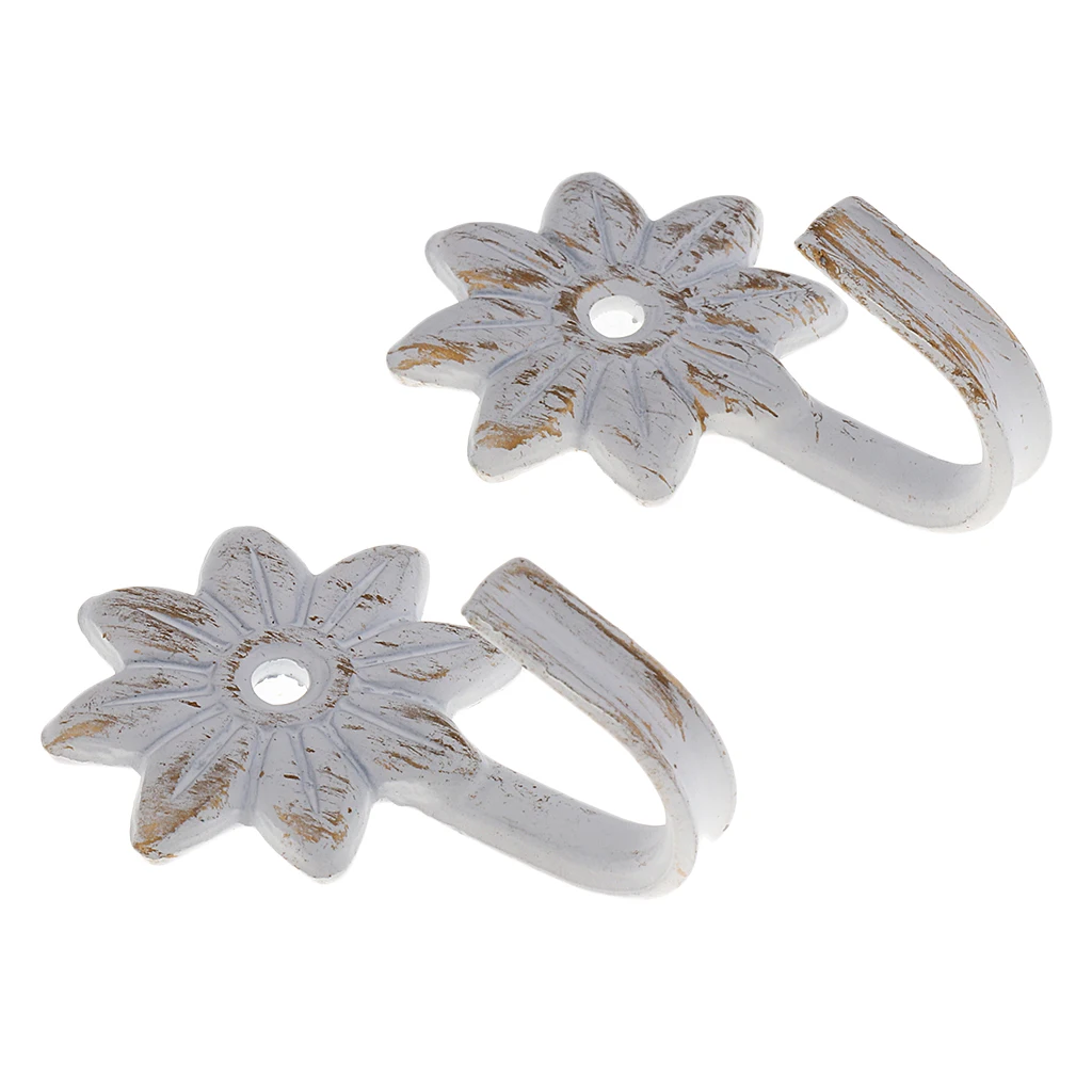 2x Vintage Curtain Hold Back Hook Accessories Window Treatment Hardware Ornament