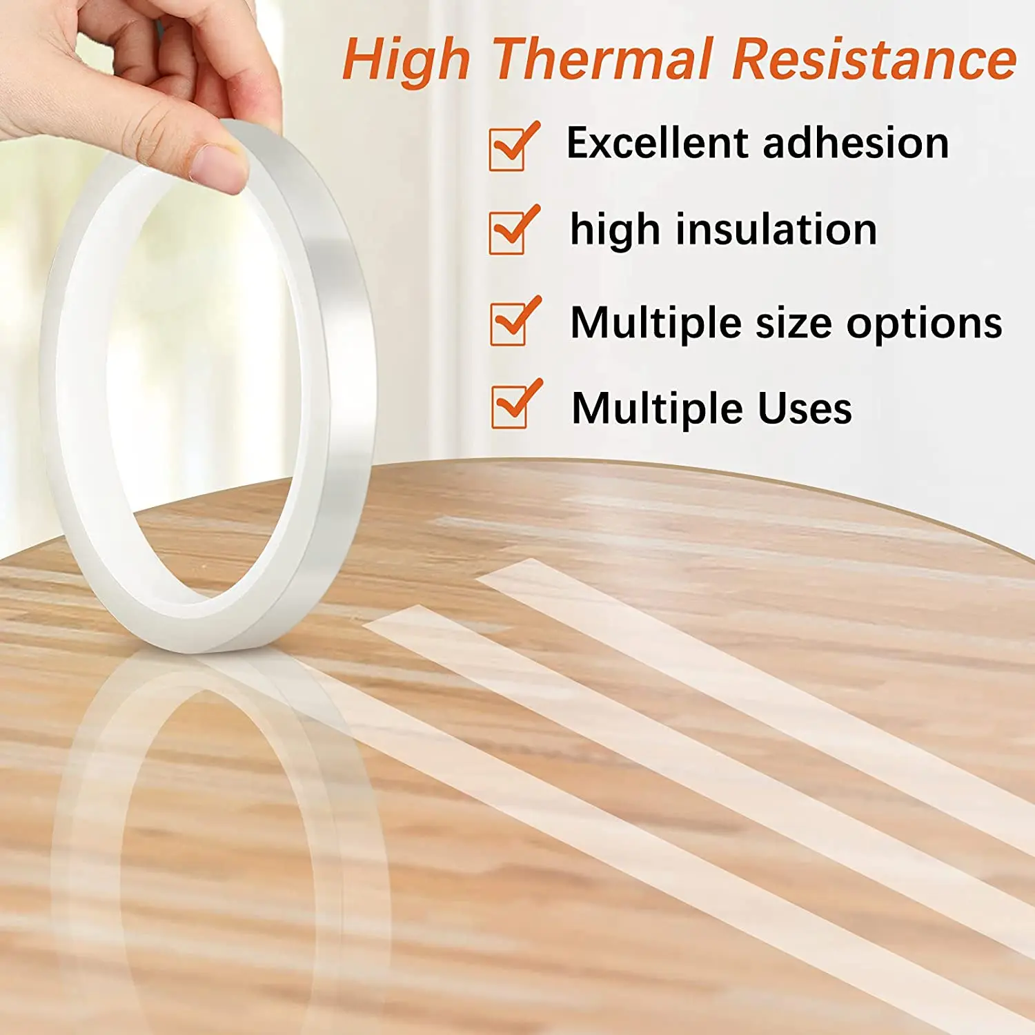 Clear Heat Tape for Heat Press Heat Transfer Tape Sublimation Heat  Resistant Tape for Electronics Printing DIY Crafts