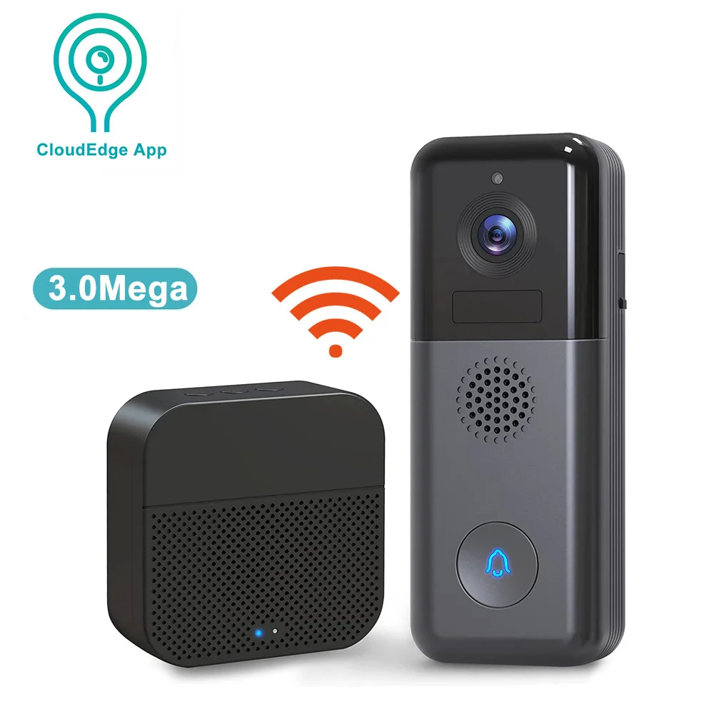 CloudEdge Wi Fi Video Doorbell Camera, 2K HD Rechargeable Battery
