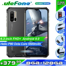 Смартфон Ulefone Armor 7 IP68, трекер сердечного ритма, Android 9,0, NFC Helio P90, четыре ядра, 6,3 дюйма, 8 ГБ+ 128 ГБ, 48MP, 4G, 5500 мАч, телефон