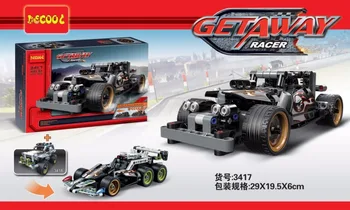 

170pcs Technic Decool 3417 Series Getaway Racer Car Building Blocks bricks TOYS Super cars Model Kits For Children DIY Gifts