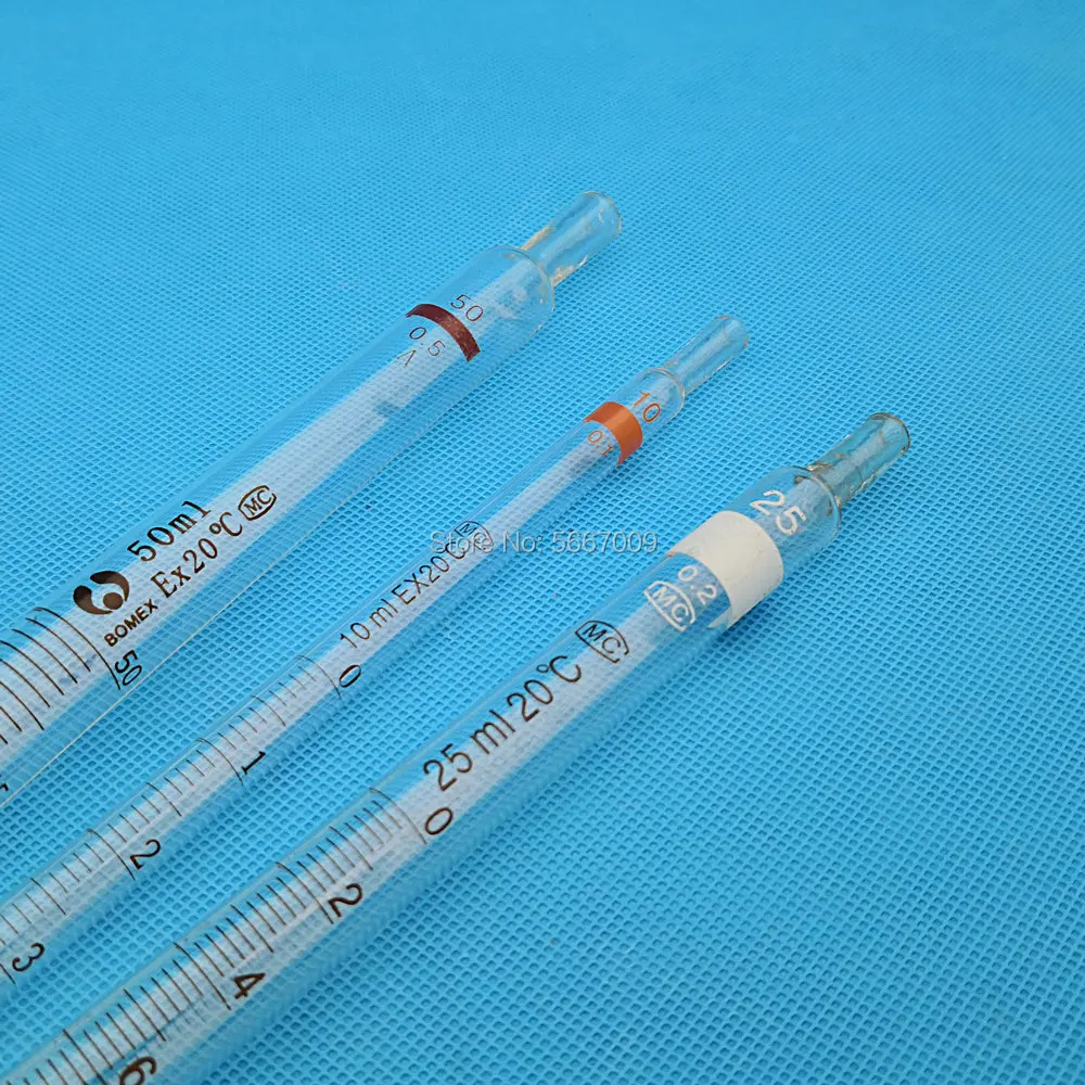 5pcs10pcs01mlto50mlGlassGraduatedPipettewithcolormarkGlass