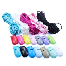 Raindaxc – lot de 5 Clips de sucette en silicone pour bébé, perles, en plastique solide, anneau de dentition en rotin, cordon en Polyester de 1.5mm 