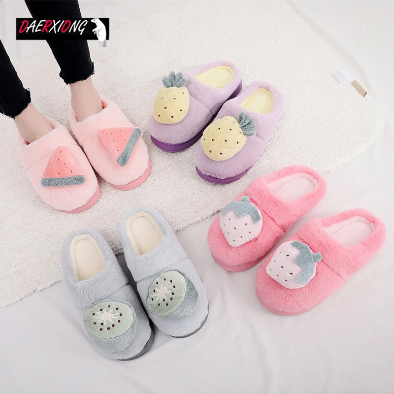 Indoor Warm Women Slippers Panda Plush Cute Female Girl Nonslip Memory Foam Cotton House |