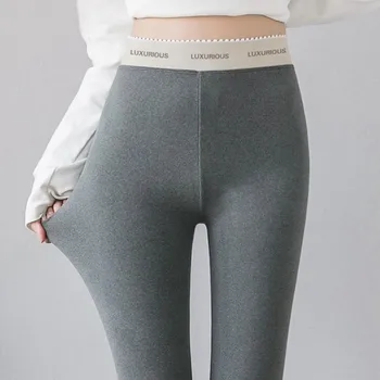 

2020 Women Double-sided Thin Velvet Leggings Autumn Winter Slim Elastic Pencil Pants Leggings Plus Size 4XL Sport Pants Female