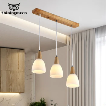 

Chinese Classical LED Pendant Lights Vintage Wooden Glass Kitchen Dining Pendant Lamp Restaurant Cafe Pendant Light Luminaria