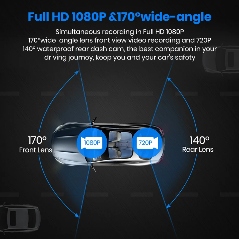 AWESAFE новинка FHD 1080 P видеорегистратор автомобильный камера поток зеркало заднего
