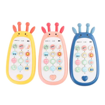 Educational Toy Cellphone W/ LED Baby Kid Educational Phone Model Chrismtas Gift Children Mobile Phone Baby Glue Biting Toys 1