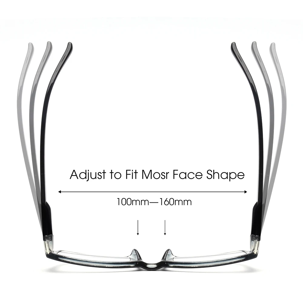 JM Rectangle Women Men Reading Glasses Spring Hinge Magnifier Diopter Presbyopic Reading Glasses Square