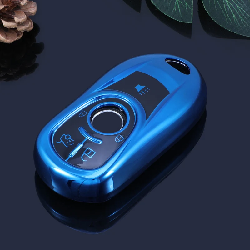F-blue Чехол для автомобильного ключа, новинка, TPU, для Buick Envision 20 T 28 T, Regal, 5 кнопок, чехол для автомобильного ключа, умный держатель, чехол, брелок, автомобильные аксессуары - Название цвета: F-blue
