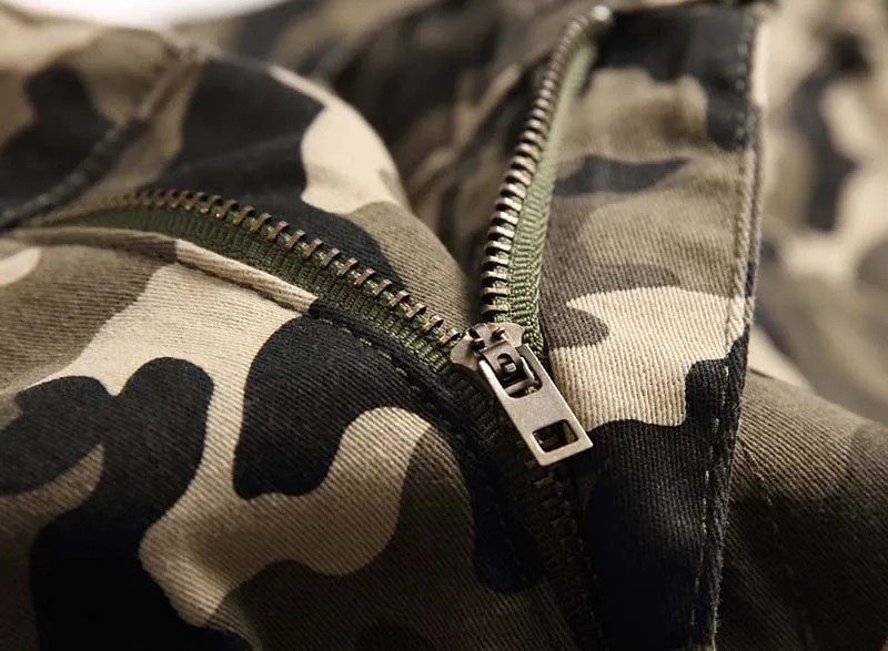 KIOVNO Men Cargo Camouflage Jeans Pants Multi Pockets Slim Fit Stretch Denim Trousers For Male Size 28-40  (7)