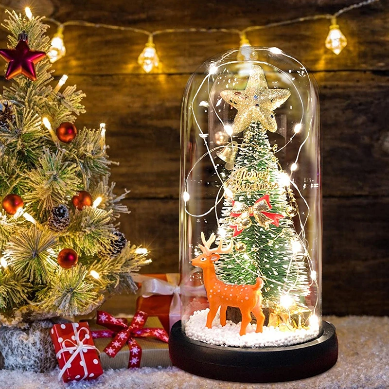 Árvore de natal conduziu a luz cristal 3d usb lâmpada luz da noite casa  decdor ornamentos natal navidad melhor presente decoração natal|Árvores| -  AliExpress