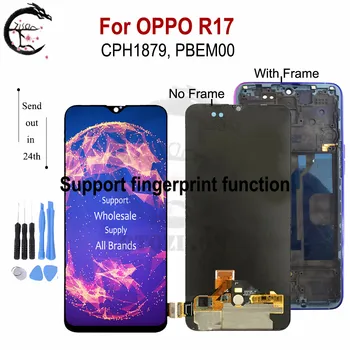 

6.4" LCD With Frame For OPPO R17 CPH1879 Display Screen Touch Sensor Digitizer Assembly R17 PBEM00 Display Support fingerprint