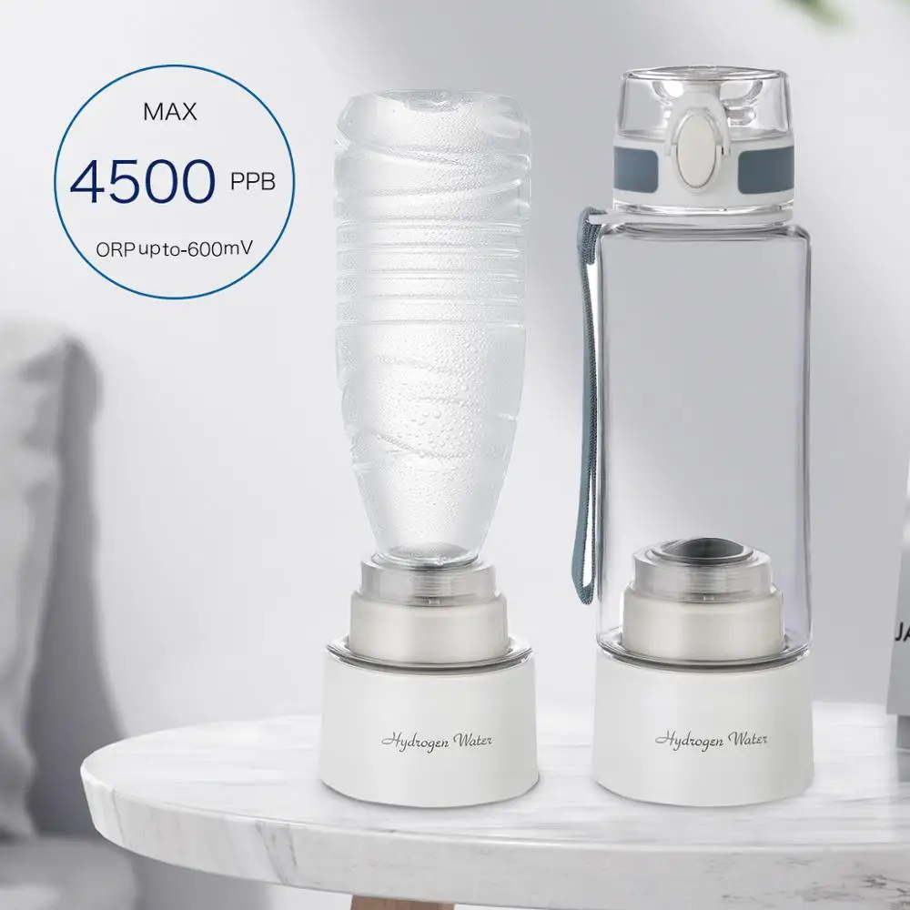 

Acare Real Molecular Hydrogen Rich Water Generator Maker Machine Ionizer Bottle with SPE/PEM Technology withh 380ml Glass Bottle