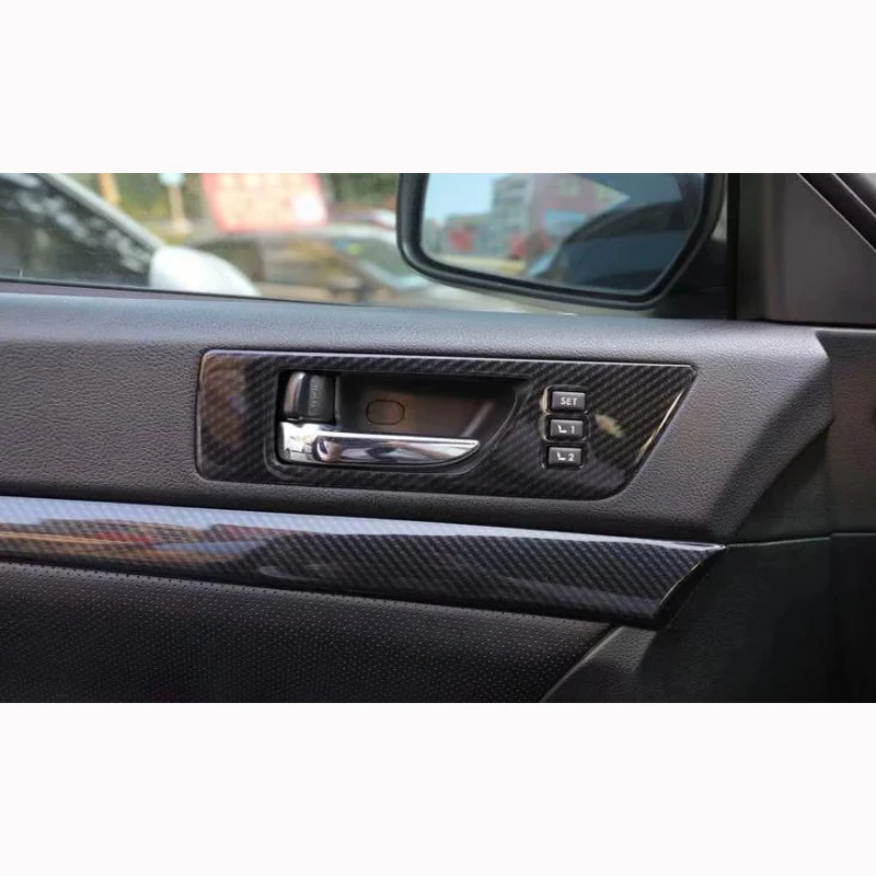 Для SUBARU Outback 2010- 4 шт. АБС хромированная Автомобильная дверь внутренняя ручка Чаша Защитная крышка отделка молдинги автомобильный Стайлинг