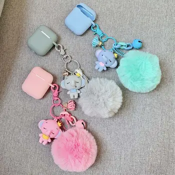 

New Plush Doll Unicorn Keychain Silicone Case For AirPods Wireless Bluetooth Headset Protective Sleeve Add It To You Bag