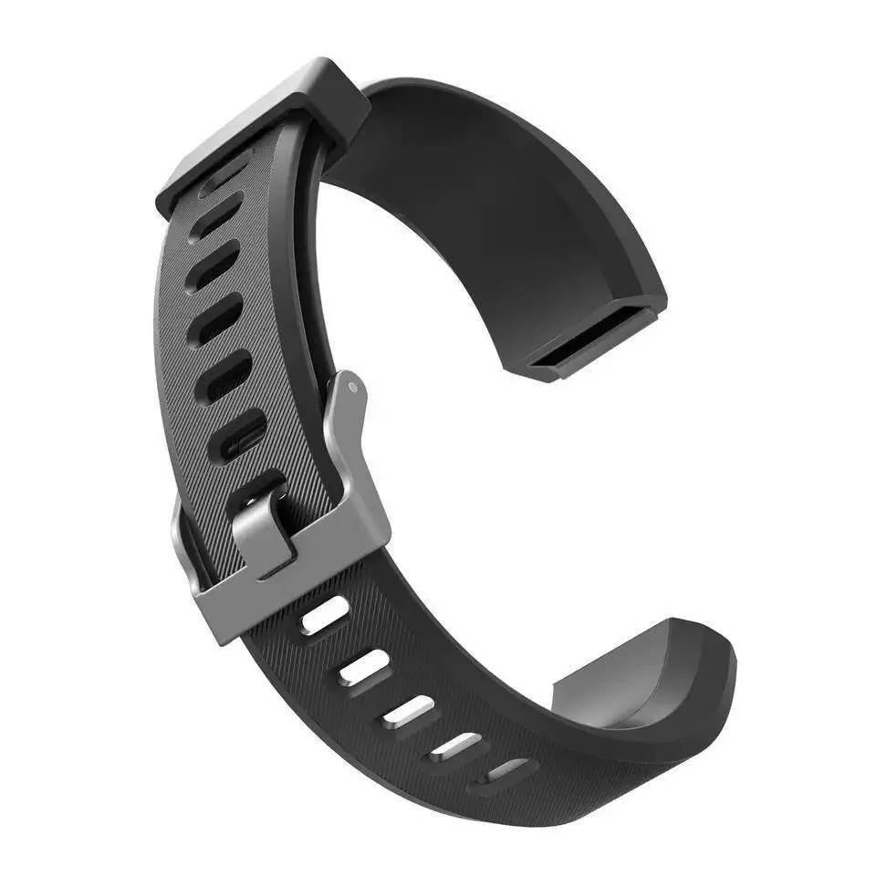 Ремешок на запястье замена силиконовые умные часы браслет ремешок для ID115 плюс Шагомер Смарт аксессуары для часов - Цвет: Black