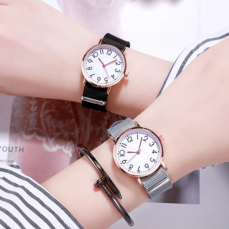 Модные детские часы Детские парусиновые часы с ремешком для девочек повседневные кварцевые наручные часы подарок для девочек часы детские