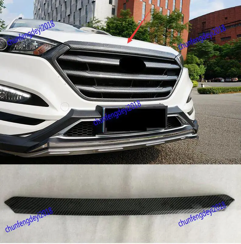 Углеродное волокно передняя крышка капота накладка с logocar аксессуары модификация автомобиля для- hyundai Tucson