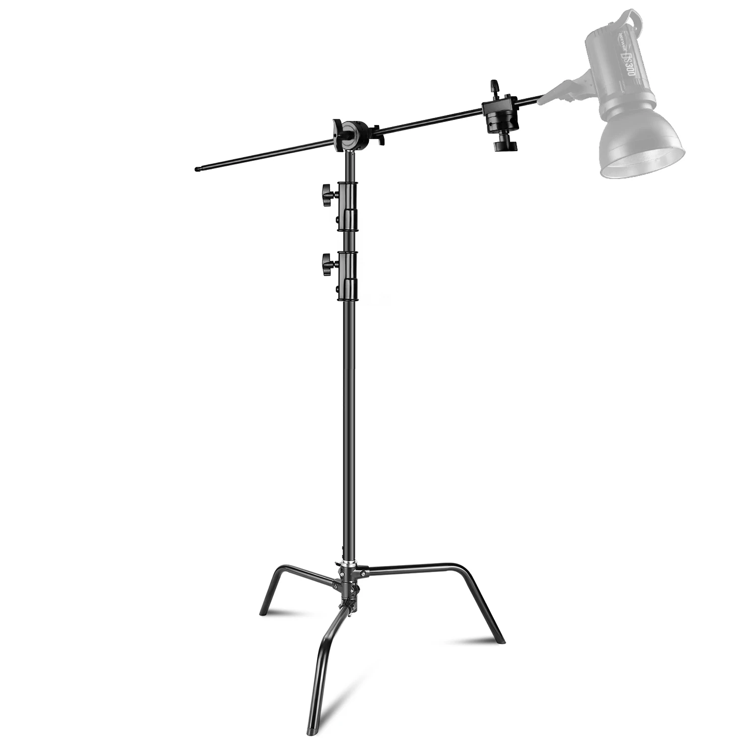 127cm Extension Grip Arm Boom Arm for Photo Studio Video Photography Tripod Reflector Monolight Pro Heavy Duty C Stand Boom Arm with 2x Grip Heads