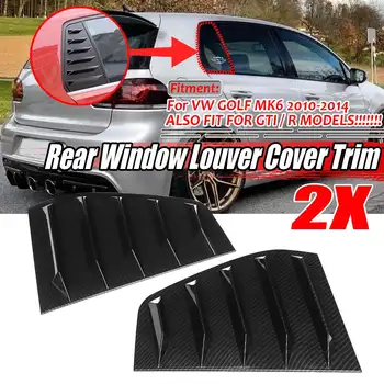 

2PCS Car Rear Window Louver Shutter Cover Trim For VW For GOLF MK6 2010-2014 Rear Window Louver Side Vent Trim For GTI/ R MODELS